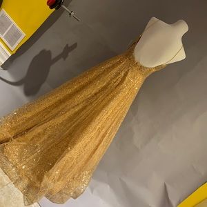 Good sequin gown with crinoline size &